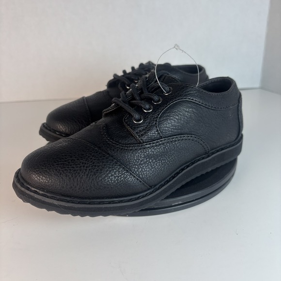 Toms Other - Toms Boys 100292041 Black Leather Lace Up Round Toe Casual Oxford Shoes Size Y12